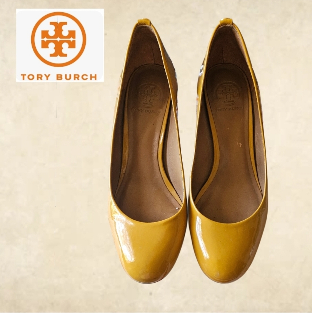 Tory Burch Glossy Yellow Heels